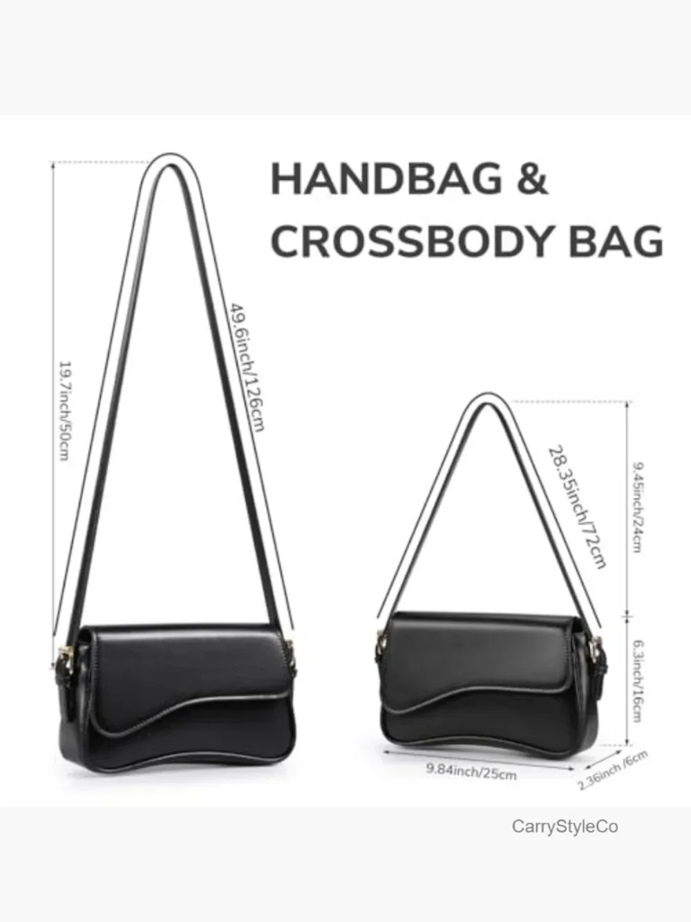 Shoulder Crossbody Bag with 2 Straps Hobo Saddle Purse Y2K